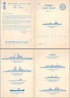 Catalogue Delphin waterline shipmodels scale 1:1250
